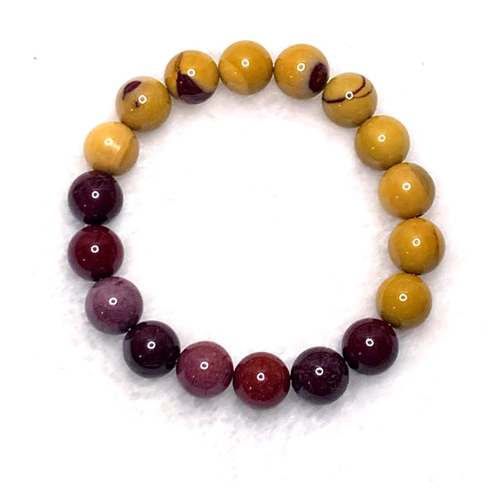 Picasso Jasper 10mm Beaded Stretchy Bracelet - Picture 2 of 7